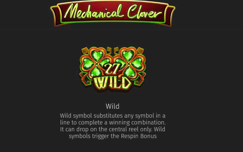 Mechanical Clover slot game rules and wild symbol