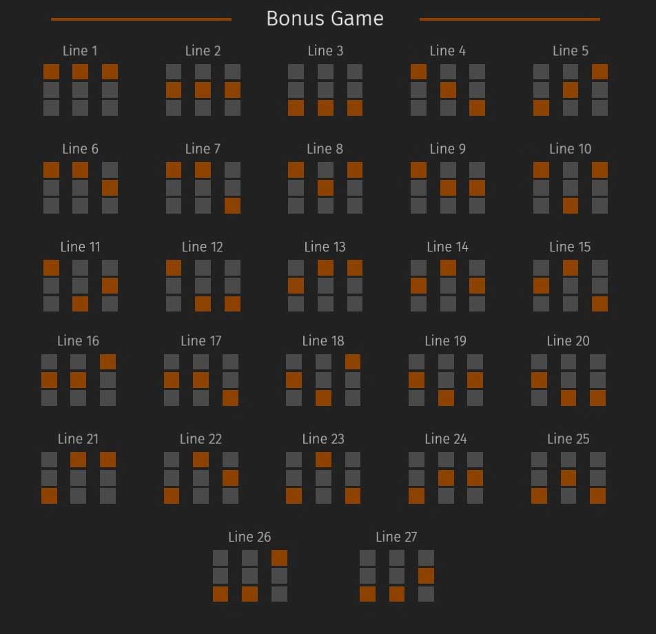 Mechanical Clover slot game lines in bonus game